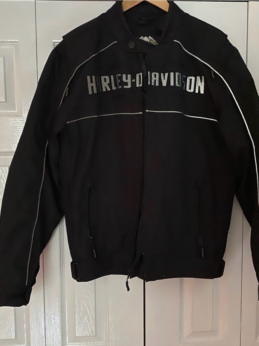 Harley-Davidson Black Lightweight Riding Jacket with Reflective Piping 2xl